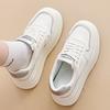 Весна 2025 новые женские туфли в наличии обувь Вэньчжоу толстая подошва увеличивающая рост маленькие белые туфли детские универсальные женские повседневные туфли