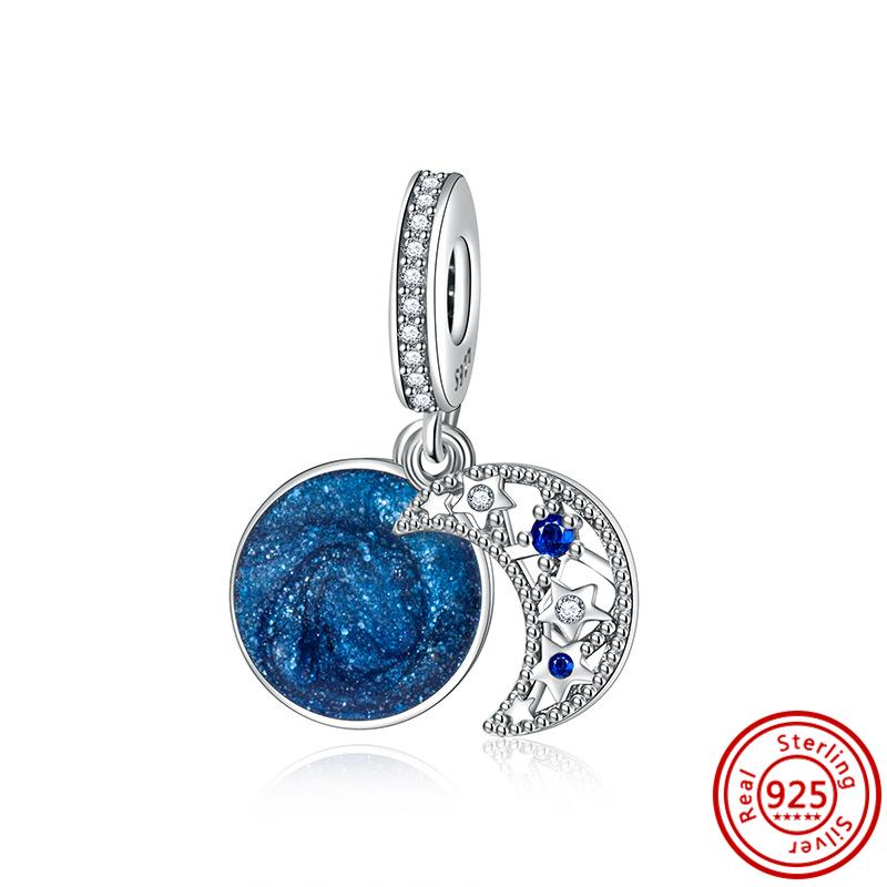 100% серебро S925, Ловец снов, яблоко, солнце, светится в темноте, светлячок, звезда, висячие подходят, оригинальные подвески, браслет, женские ювелирные изделия