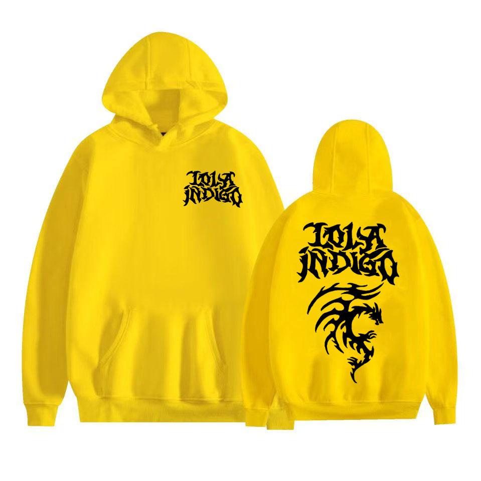 Pop Singer Lola Indigo's Printed Hoodie, Men's Fashion Aesthetic Hoodie, Hip-hop Casual Sportswear, Pullover Hoodie