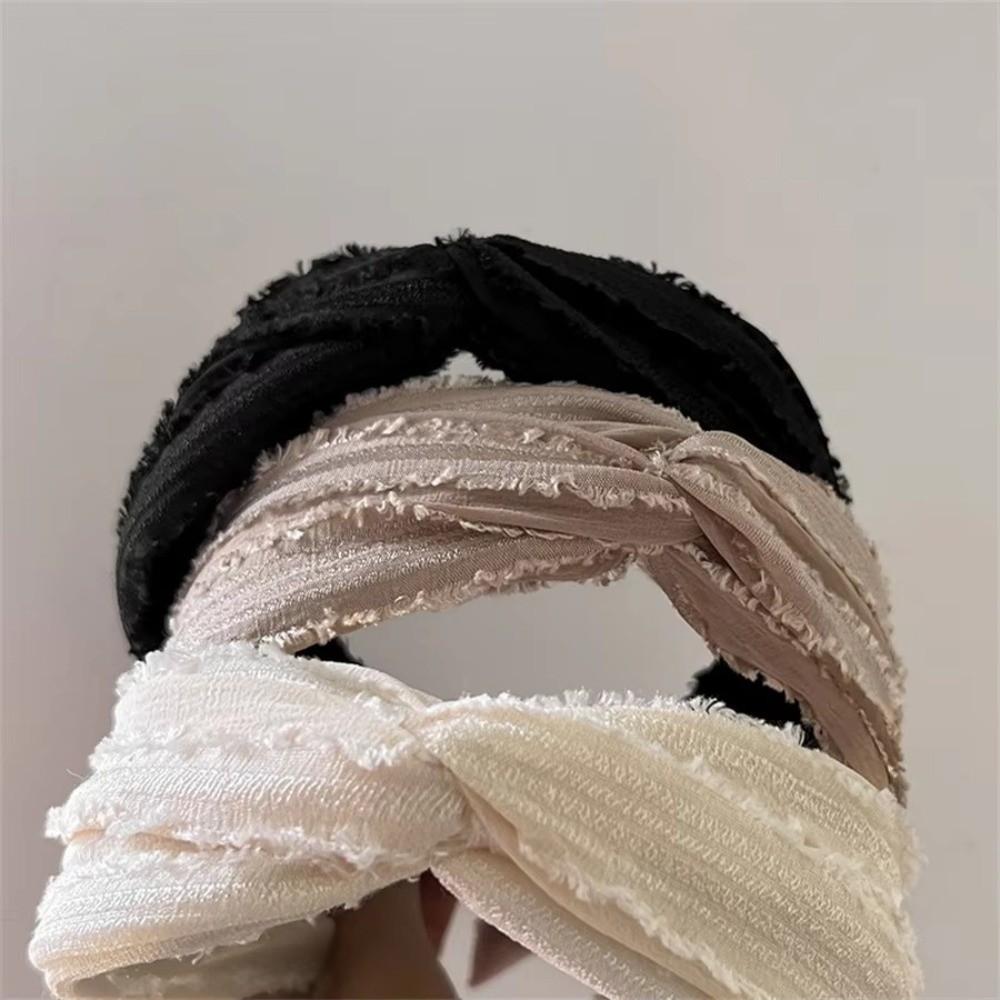 Twill Fabric Women's Knotted Headband Solid Color Hair Accessories  Shopping Wear