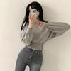 Толстовка пуловер Y2k с круглым вырезом, худи, женская, удобная, с длинным рукавом, весна-осень