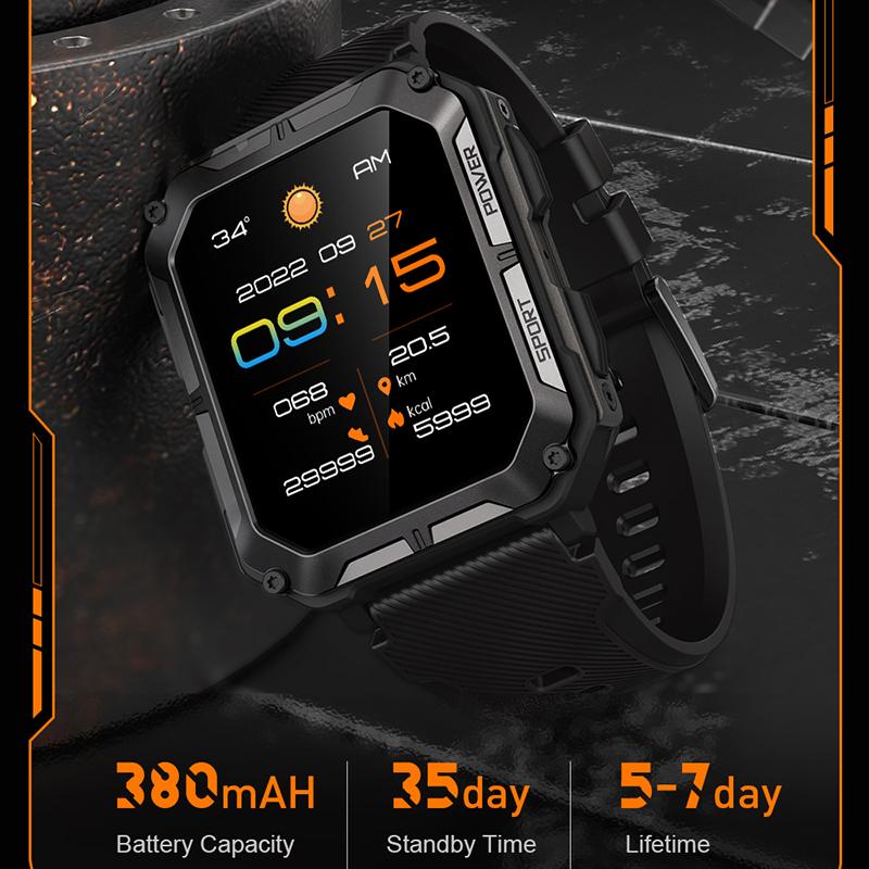 New C20 Pro Smart Watch Men Voice Assistant BT Wireless Call Business Outdoor Sports IP68 Waterproof Wristwatch For Android iOS