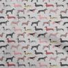 Cotton Flex Gray Fabric Dog Sketch Sewing Fabric By The Yard Printed Diy Clothing Sewing Supplies 40 Inch