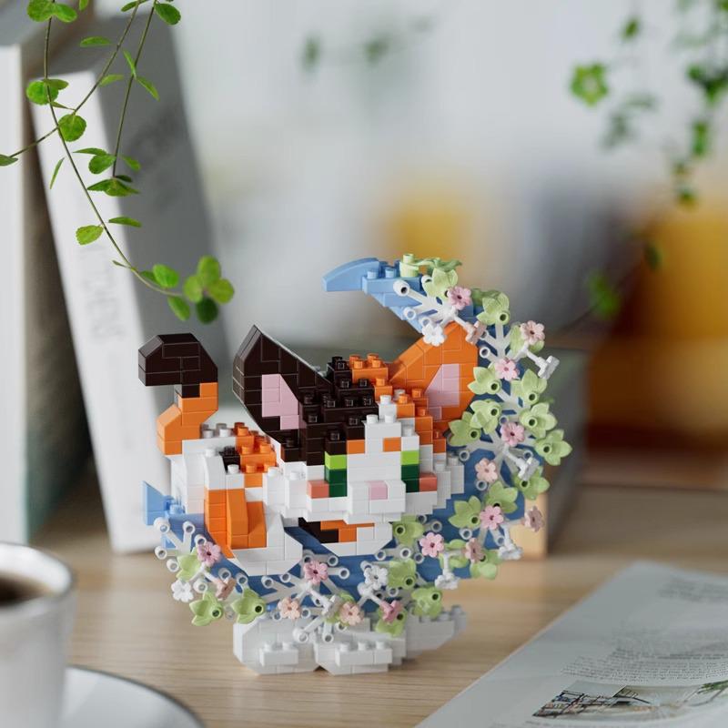 Пылезащитная крышка для строительных блоков, совместимая с LEGO: Игрушка-горшок для сборки цветка гибискуса ко Дню святого Валентина