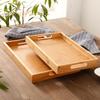Bamboo Storage Tray Household Water Cup Plate Retro Tea Tray Home Kitchen Supplies