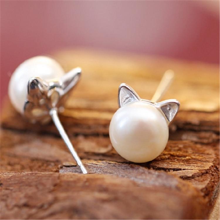 Sophisticated Cat Ear Studs Stylish Cat Earring Jewelry for Fashions Enthusiasts