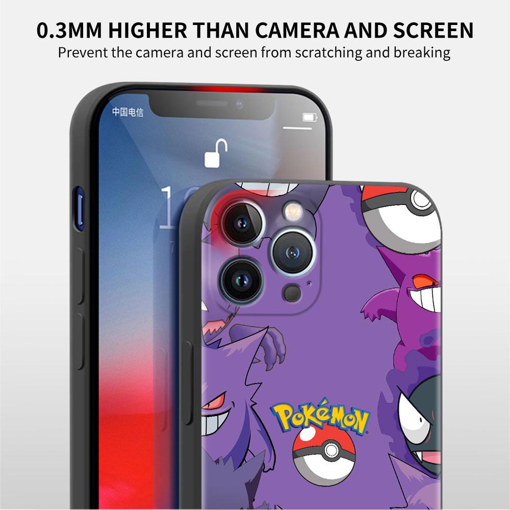 Чехол для Apple iPhone 11 13 14 12 Pro 7 Plus XR X XS Max 6 6S 13Pro Max черный силиконовый чехол для телефона Pika Pokemoon Cute