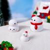 Мультфильм милый рождественский снеговик фигурка микро пейзаж снежный хрустальный шар декоративные аксессуары своими руками виджеты рабочего стола