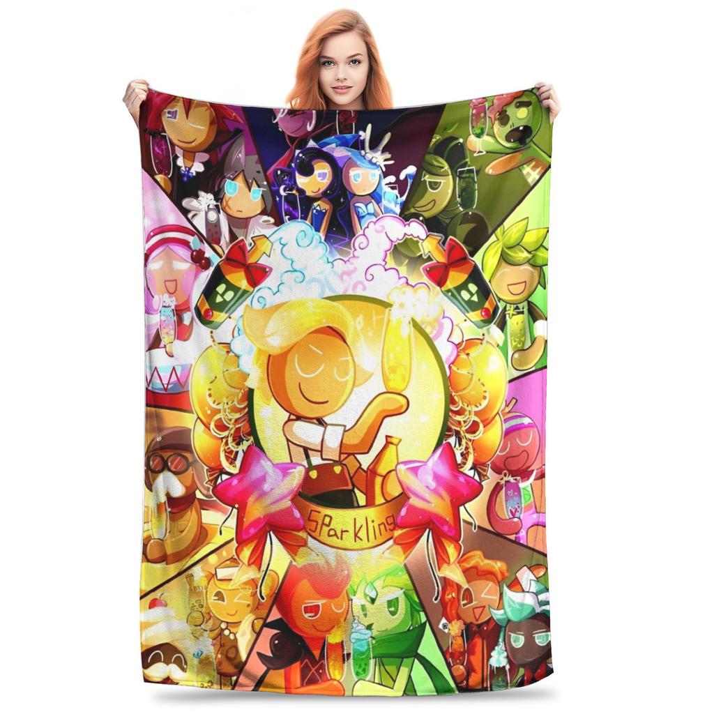 Теневой Молочный Печенька Run Kingdom Одеяла Фланелевое Украшение Милое Дышащее Супермягкое Плед для Дома Спальни Покрывало