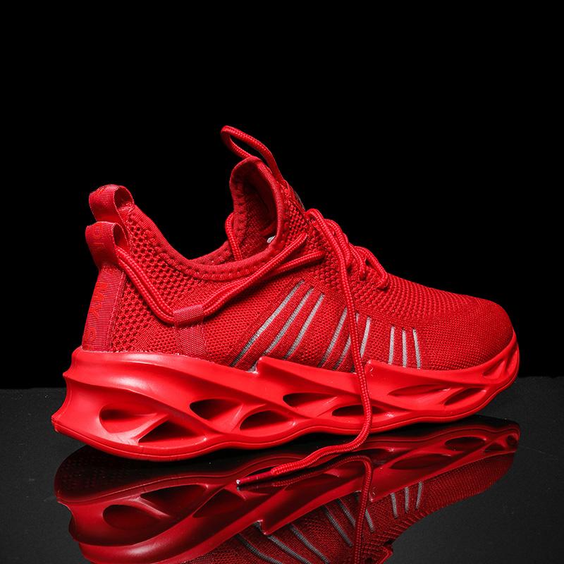 Men Sneakers Breathable Shoes Outdoor Comfortable Couples Red Shoes
