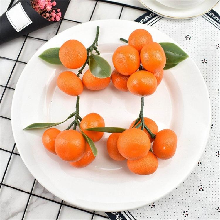 Simulation Foams Tangerine Realistic Fruit for Kitchen Parties Decorations