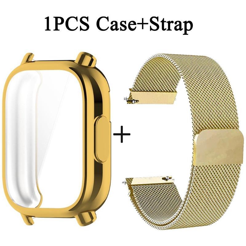 Ремешок из нержавеющей стали + защитный чехол из ТПУ для Redmi Watch 5 Lite Active Metal Strap Soft Protector Shell для Redmi Watch5 Lite Аксессуары