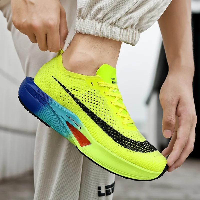 Running Shoes Men Mesh Flat Cushioning2024 New Breathable Lace-Up Outdoor Gym Jogging Shoes 2024 Luxury Design Sneakers Man