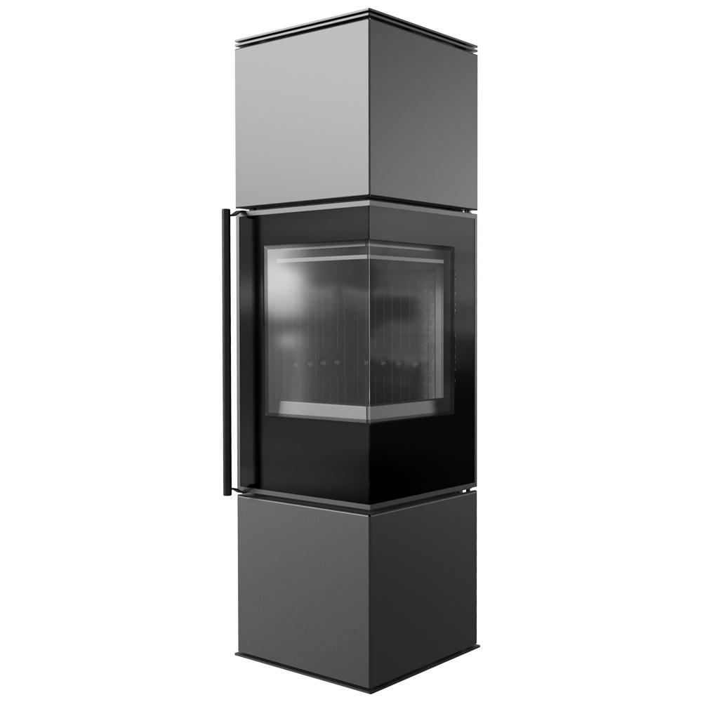 Дровяная стальная печь KRATKI REN/M правая Ø 150 7 кВт черная thermotec