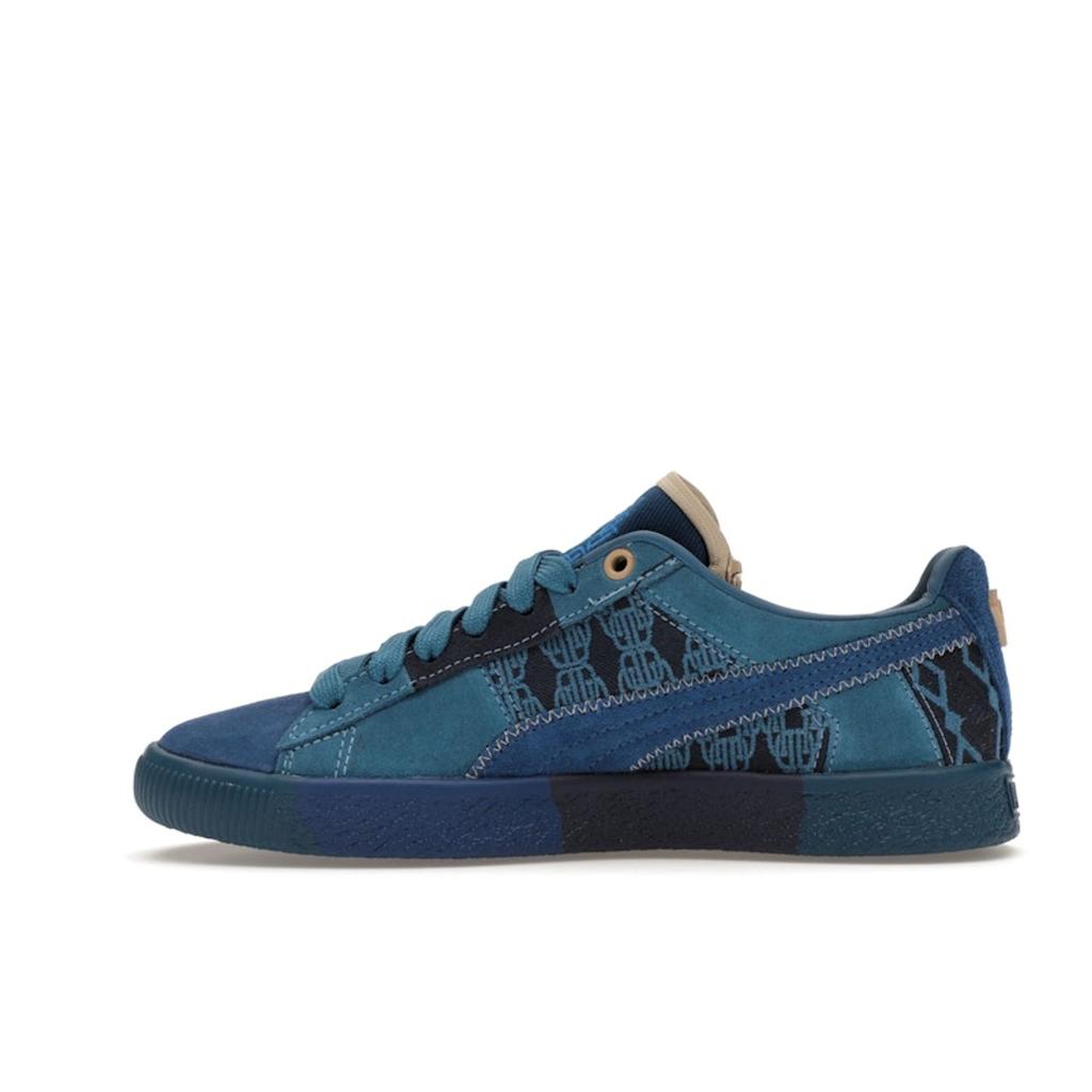 Dapper Dan x Puma Clyde Vintage Pre-Game Runway - Синие мужские кроссовки Ярко-синий Озерно-синий 392082-01