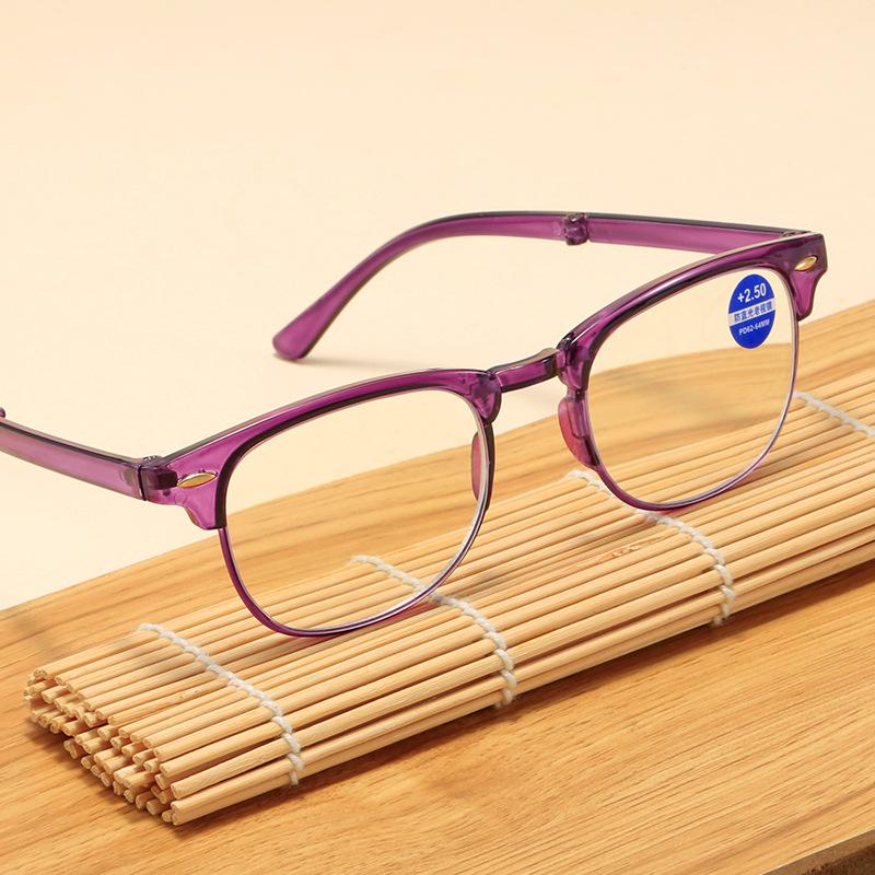 Anti-Blue Light Folding Reading Glasses With Box Men Women Farsighted Glasses Presbyopia Eyeglasses Diopter +1.0 To +4.0