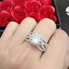 Европейские и американские роскошные переплетенные кольца, высококачественные обручальные кольца с полыми бриллиантами и цирконом с бриллиантами 