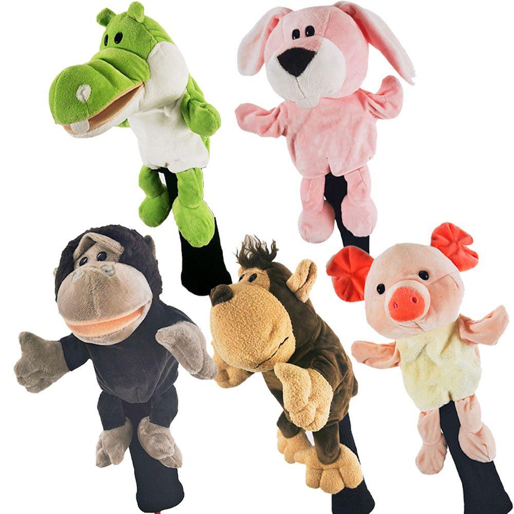 Accessories 1/3/5 Fairway Woods Golf Rod Sleeve Sets Golf Club Head Covers Plush Animal Headcover