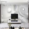 Современные Простые 3D обои Стерео Космос Геометрический Белый Шар Фреска Гостиная Телевизор Диван Фон Настенная Роспись Домашнее Украшение