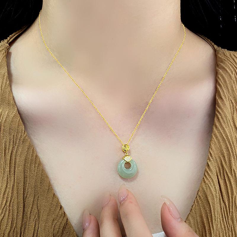 Новая китайская цепочка безопасности бренда Fu, женская цепочка-воротник Guofeng China-Chic