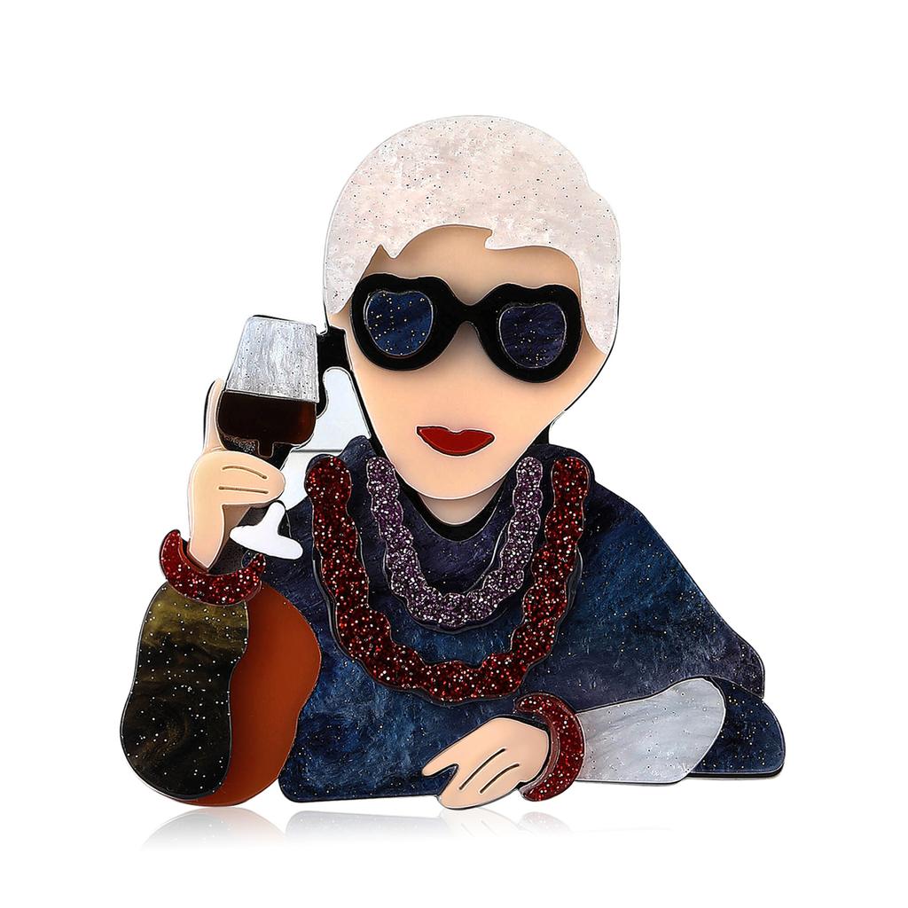 Дизайн Мода Акрил Бабушка Брошь Личность Творческий Женский Костюм Кардиган Корсаж Аксессуары Булавка