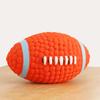 Puppy Teething Sound Ball Interactive Dog Toy Latex Rugby Series Boredom Relief Teeth Cleaning Indoor Outdoor Play Dog Toy Pet Supplies