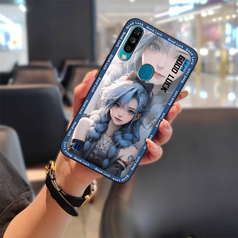 Модный прочный чехол для телефона ZTE Blade A7 2020 с отпечатком пальца, полная задняя крышка, водонепроницаемый чехол, милый ТПУ