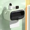 Punch-free Toilet Paper Holder Box Waterproof Tissue Storage Box Bathroom Rack Wall Mounted Kitchen Bathroom Storage Holder