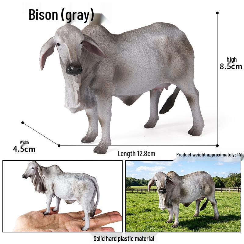 Cognitive Animal Model Toy: Dairy Cow, Buffalo, Yellow Cattle, Rhinoceros, Simmental Bull