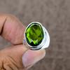 Peridot Genstone Handmade 925 Sterling Silver Jewelry Ring Size 7 KKG-511