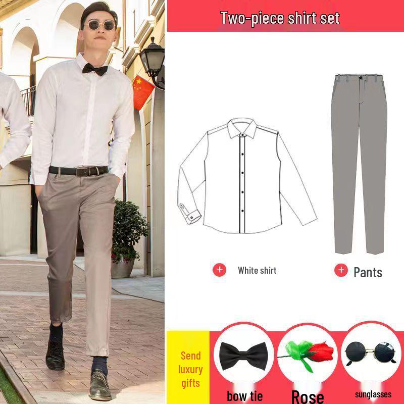 Западный костюм с жилетом для шаферов: Комплект-тройка с рубашкой и костюмом, идеально подходящий для осенне-зимних свадеб.