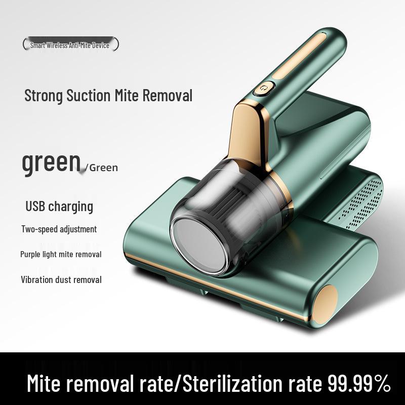 Беспроводной ручной пылесос для удаления пылевых клещей с кровати с высокой силой всасывания и стерилизацией - Американский дизайн