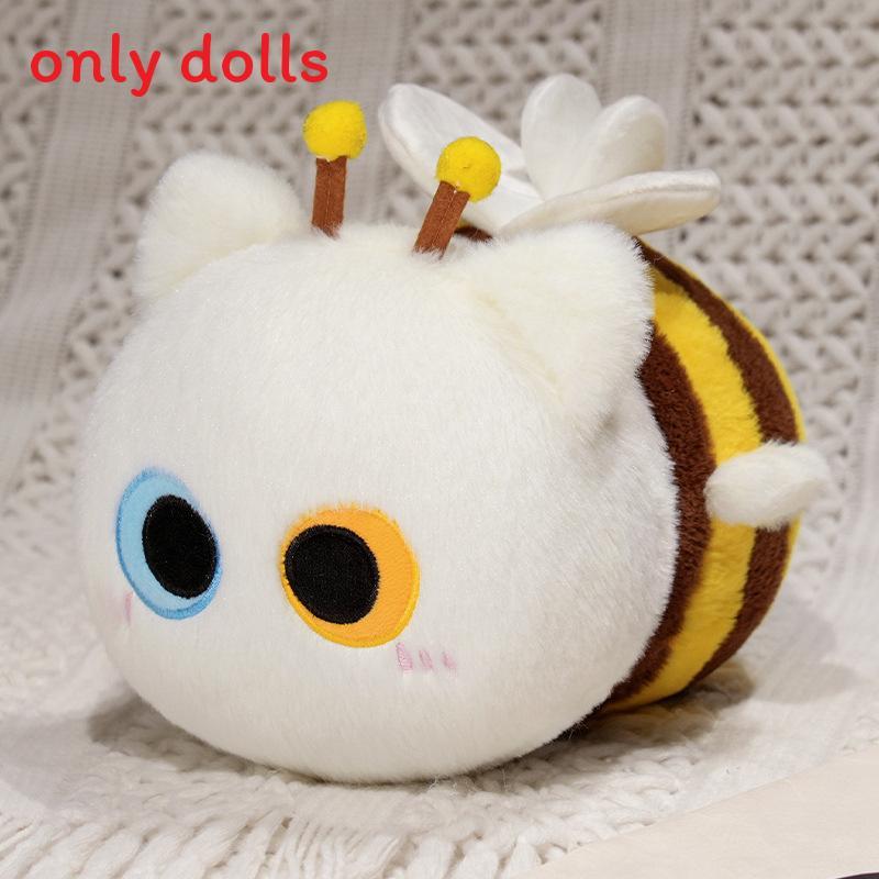 Милая плюшевая игрушка кошка и пчела из ткани с коротким ворсом для детей и девочек, подарок
