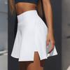 Женская повседневная однотонная короткая полуюбка с высокой талией, спортивная юбка, плиссированная юбка