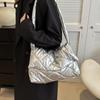 Women Space Cotton Designer Shoulder Bag Winter Down Padded Quilted Large Capacity Handbag Shopper Tote Bag