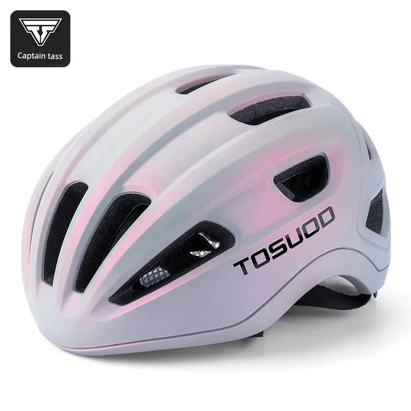 Captain Tass Bicycle Cycling Helmet Women's Summer New Arrival Integrated Breathable Helmet Men's Road Bike Equipment