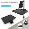 Black Microphone Stand Tray Plastic Sound Card Tray New Phone Holder Live Streaming