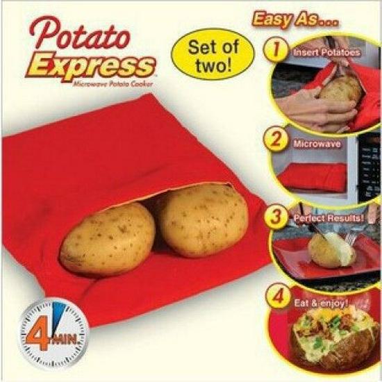 Microwave Baked Sweet Potato Bag - Special Container for Sweet Potatoes and Corn