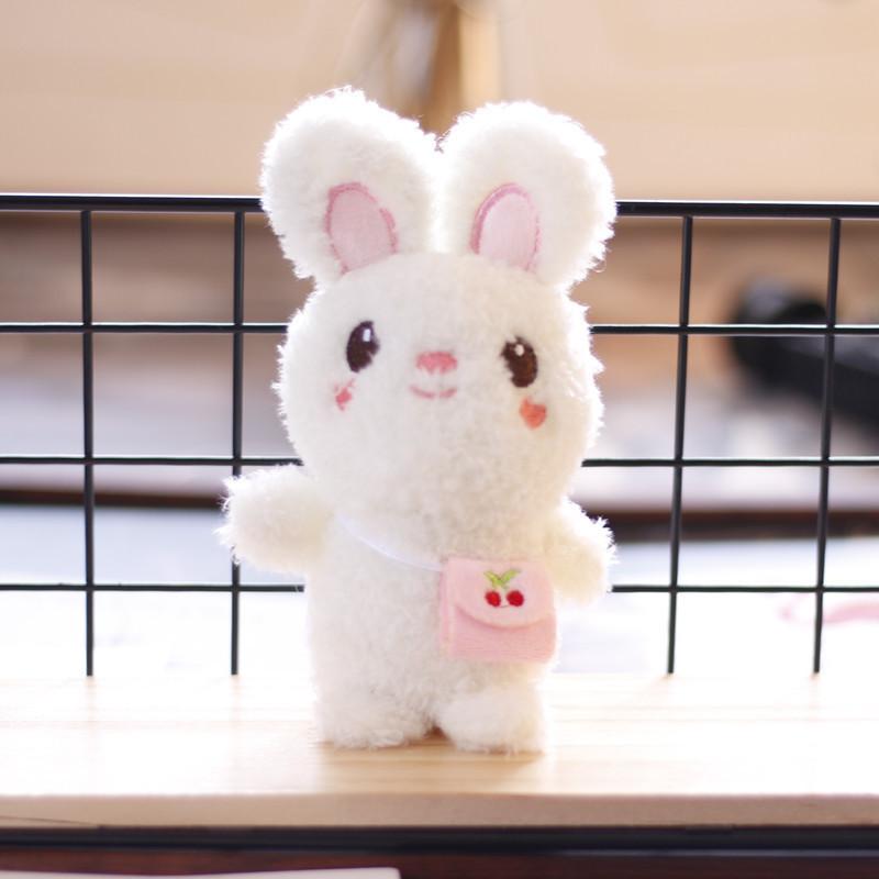 Cute Plush Rabbit Keychain Fluffy And Adorable Stuffed Animal For Backpacks