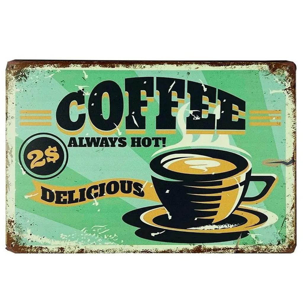 Plaque Metal Signs Drink Coffee Wall Decoration Vintage Art Posters Iron Painting for Man Cave Home Cafe Garden Club Bar