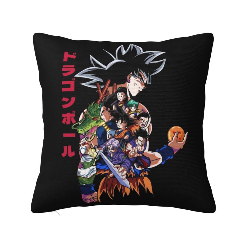 Custom Luxury Dragons Ball Goku Cushion Cover Velvet Anime Manga Pillow Case