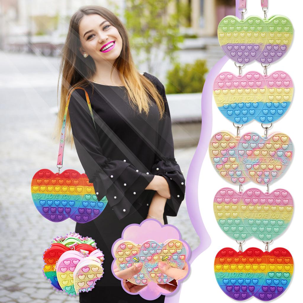 Push  Toy Pendant Bag ,Bubble  Toy Stress Relief Toys For Adult Kids