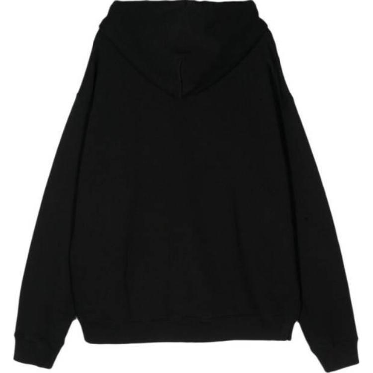 Off-White Толстовка с капюшоном с длинным рукавом и буквенным принтом свободного кроя, мужская, черная, OMBB085F24FLE00M1001