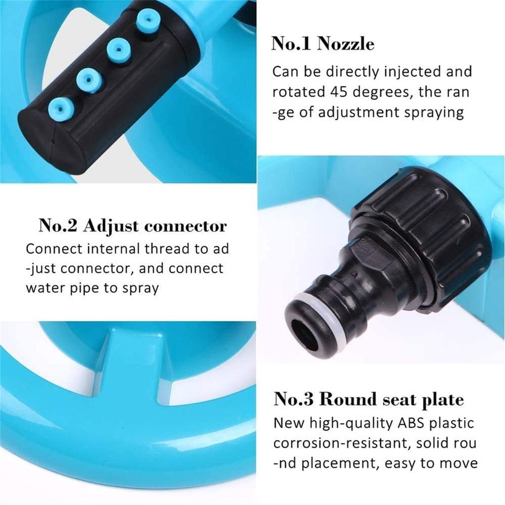 Садовый спринклер, автоматический вращающийся на 360° портативный спринклер, 3-рычажная насадка