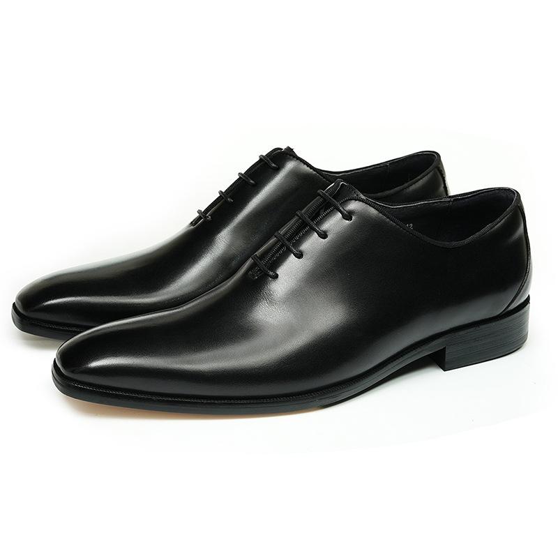 Цельнокроеные мужские деловые туфли из натуральной кожи ручной работы, качественные, удобные, элегантные, черные, свадебные, социальные, оксфорды, мужские