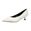 Pointed French Single Shoes Women's Kitten Heel Medium Heel 3 Cm Small Heels Thin Heel Low Heel Light Mouth High Heels G312-70