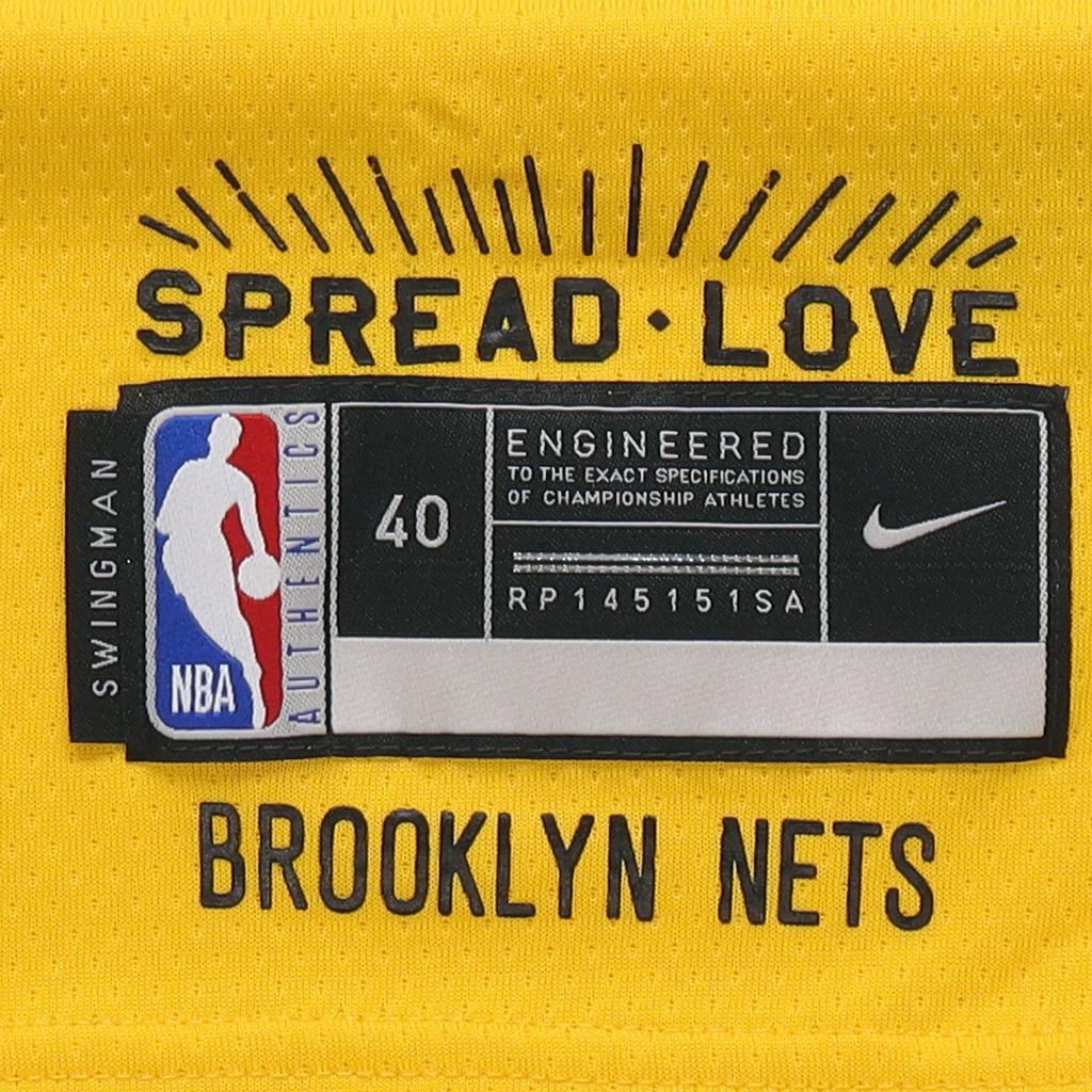 Nike Brooklyn Nets NBA Swingman Fan Edition Jersey Men Basketball Vest Amarillo-Yellow CU0193-728