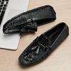 Мужская повседневная обувь Модная мужская обувь Мягкие мужские мокасины с кисточками Мокасины для отдыха Слипоны Мужская обувь для вождения Черные мужские ленивые туфли