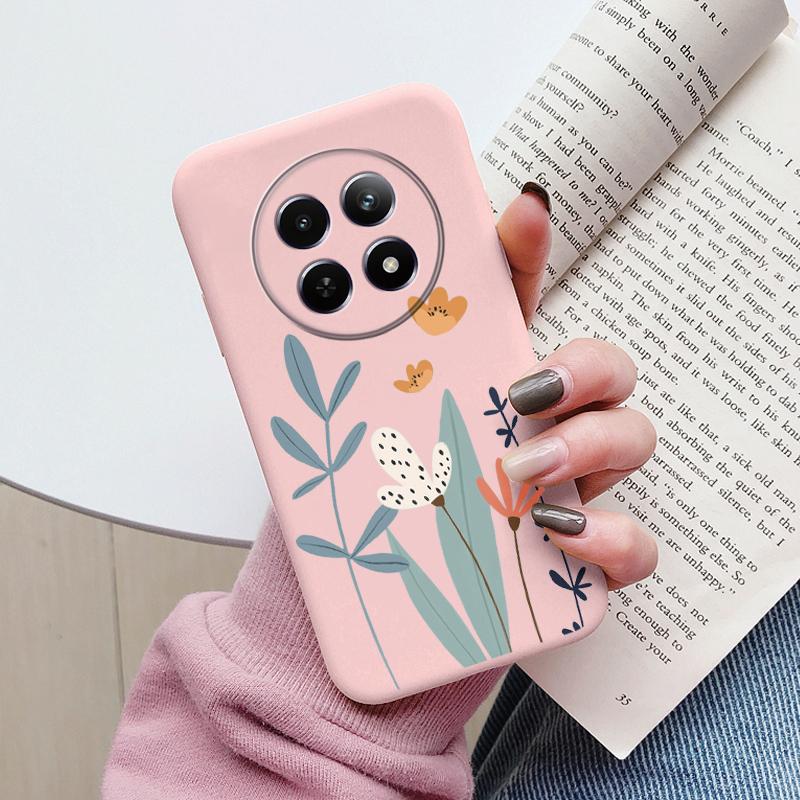 Case For Redmi 14C 4G 14R 5G A4 Note 14 Pro Poco C67 Cute Heart Flower Back Cover Soft Silicone Matte Protective Fundas Cartoon