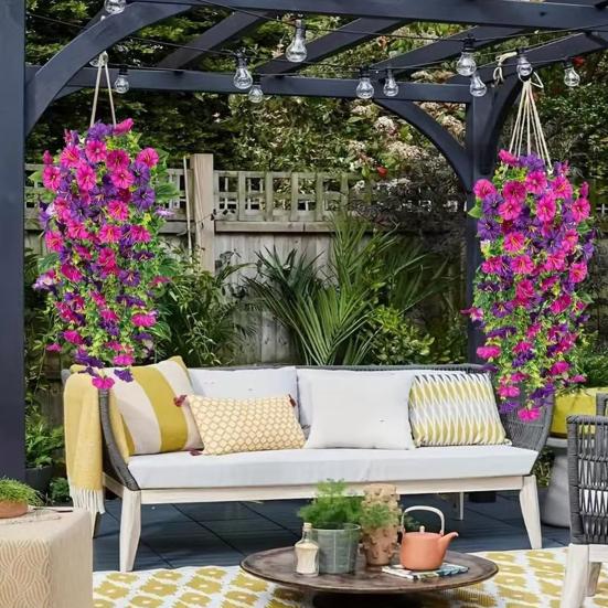 Имитация ипомеи, изысканное мастерство, искусственные цветы, яркий цвет, простота в уходе, праздничный декор для вечеринки